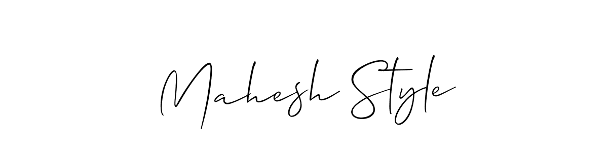 Make a beautiful signature design for name Mahesh Style. With this signature (Allison_Script) style, you can create a handwritten signature for free. Mahesh Style signature style 2 images and pictures png
