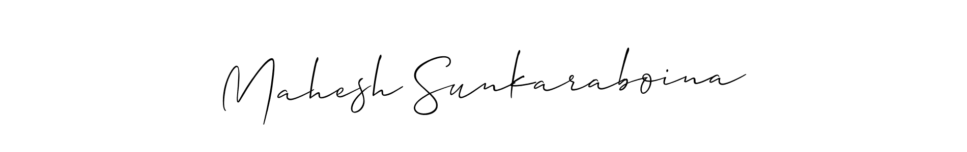 Make a beautiful signature design for name Mahesh Sunkaraboina. With this signature (Allison_Script) style, you can create a handwritten signature for free. Mahesh Sunkaraboina signature style 2 images and pictures png