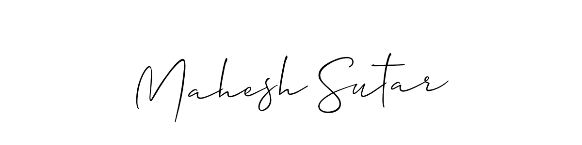 Create a beautiful signature design for name Mahesh Sutar. With this signature (Allison_Script) fonts, you can make a handwritten signature for free. Mahesh Sutar signature style 2 images and pictures png