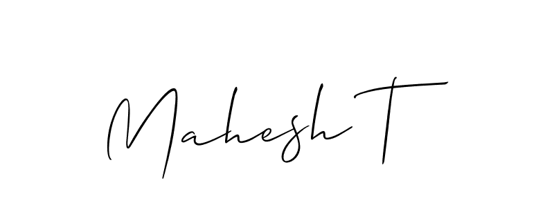 Allison_Script is a professional signature style that is perfect for those who want to add a touch of class to their signature. It is also a great choice for those who want to make their signature more unique. Get Mahesh T name to fancy signature for free. Mahesh T signature style 2 images and pictures png