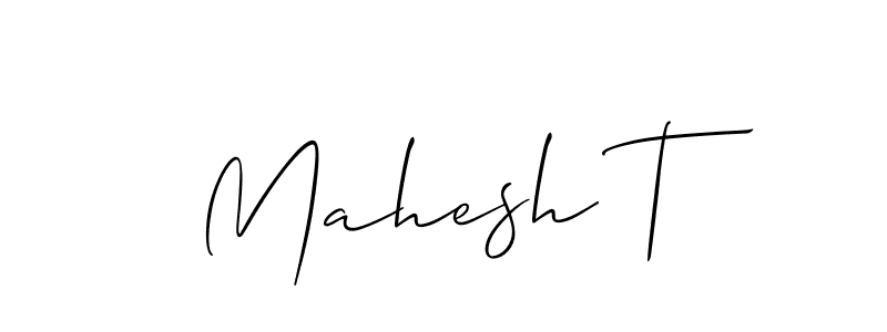 Allison_Script is a professional signature style that is perfect for those who want to add a touch of class to their signature. It is also a great choice for those who want to make their signature more unique. Get Mahesh T name to fancy signature for free. Mahesh T signature style 2 images and pictures png