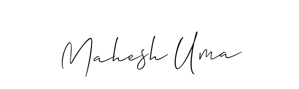 Make a beautiful signature design for name Mahesh Uma. With this signature (Allison_Script) style, you can create a handwritten signature for free. Mahesh Uma signature style 2 images and pictures png