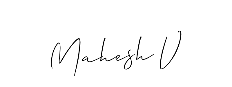 How to Draw Mahesh V signature style? Allison_Script is a latest design signature styles for name Mahesh V. Mahesh V signature style 2 images and pictures png