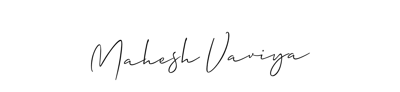 Allison_Script is a professional signature style that is perfect for those who want to add a touch of class to their signature. It is also a great choice for those who want to make their signature more unique. Get Mahesh Vaviya name to fancy signature for free. Mahesh Vaviya signature style 2 images and pictures png