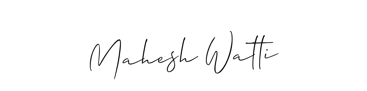 Also we have Mahesh Watti name is the best signature style. Create professional handwritten signature collection using Allison_Script autograph style. Mahesh Watti signature style 2 images and pictures png