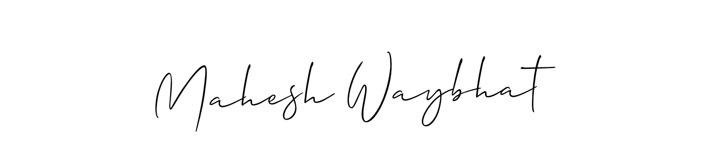 You should practise on your own different ways (Allison_Script) to write your name (Mahesh Waybhat) in signature. don't let someone else do it for you. Mahesh Waybhat signature style 2 images and pictures png