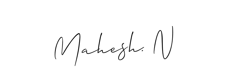 Make a beautiful signature design for name Mahesh. N. With this signature (Allison_Script) style, you can create a handwritten signature for free. Mahesh. N signature style 2 images and pictures png