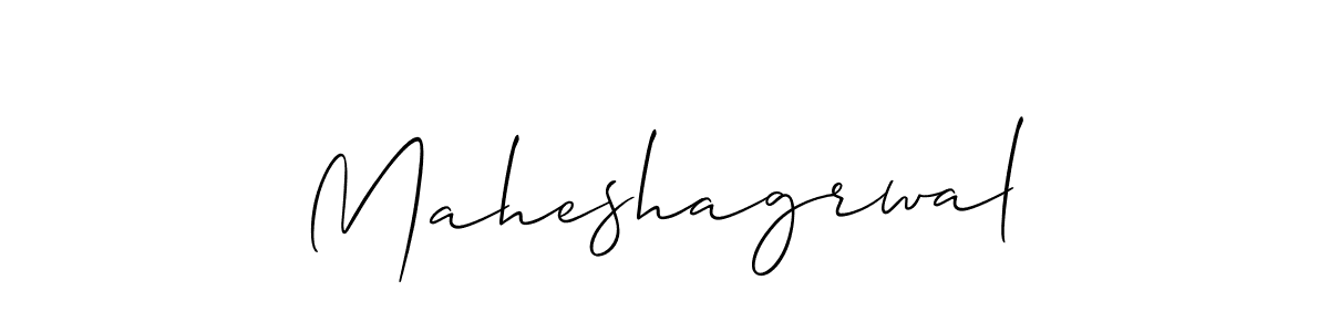 How to make Maheshagrwal signature? Allison_Script is a professional autograph style. Create handwritten signature for Maheshagrwal name. Maheshagrwal signature style 2 images and pictures png