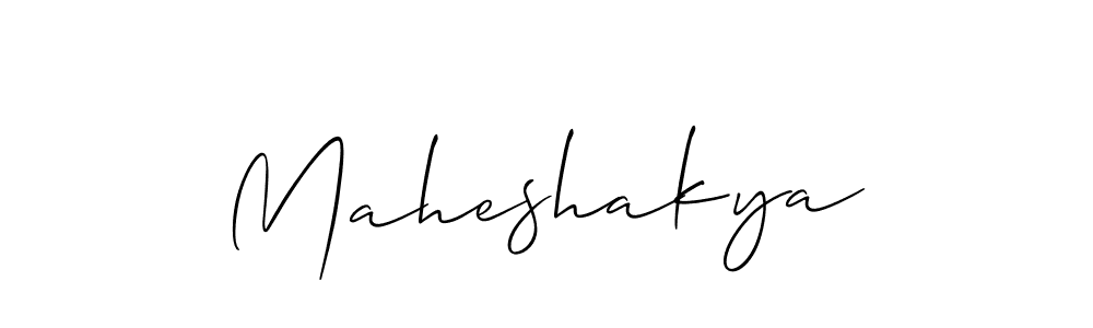 Make a beautiful signature design for name Maheshakya. With this signature (Allison_Script) style, you can create a handwritten signature for free. Maheshakya signature style 2 images and pictures png