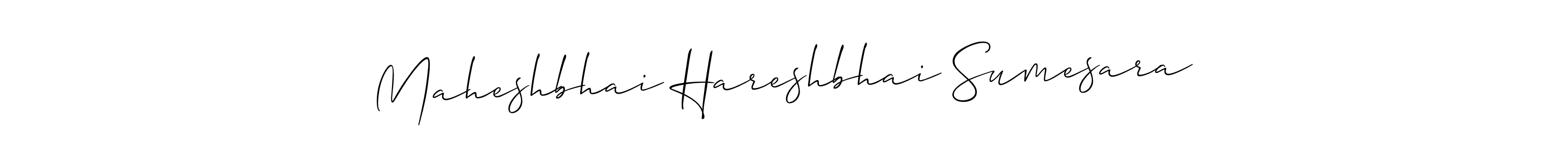 Design your own signature with our free online signature maker. With this signature software, you can create a handwritten (Allison_Script) signature for name Maheshbhai Hareshbhai Sumesara. Maheshbhai Hareshbhai Sumesara signature style 2 images and pictures png