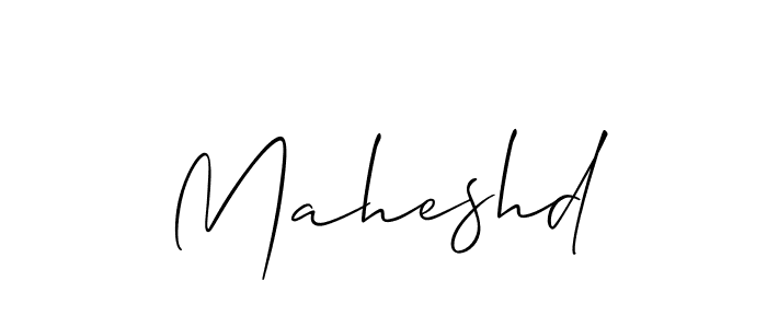 The best way (Allison_Script) to make a short signature is to pick only two or three words in your name. The name Maheshd include a total of six letters. For converting this name. Maheshd signature style 2 images and pictures png