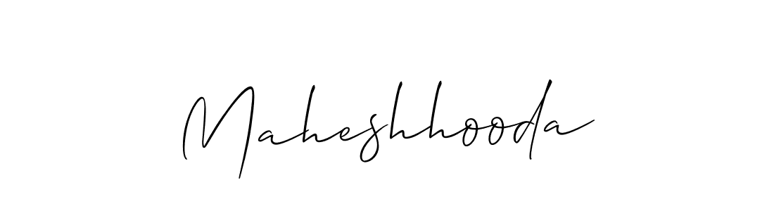 How to make Maheshhooda name signature. Use Allison_Script style for creating short signs online. This is the latest handwritten sign. Maheshhooda signature style 2 images and pictures png