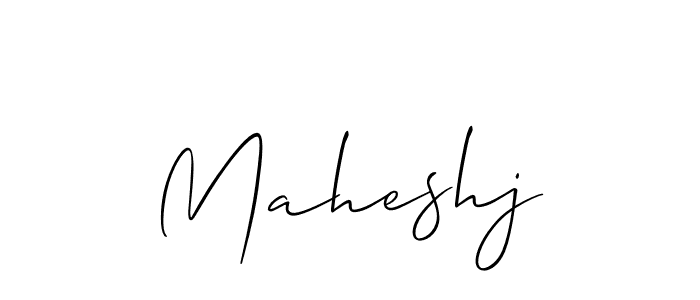 The best way (Allison_Script) to make a short signature is to pick only two or three words in your name. The name Maheshj include a total of six letters. For converting this name. Maheshj signature style 2 images and pictures png