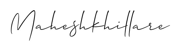 Designed for modern professionals: Maheshkhillare name signature crafted with Allison_Script script. Ready for digital PDF workflows. Maheshkhillare signature style 2 images and pictures png