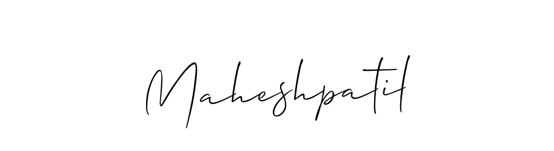 The best way (Allison_Script) to make a short signature is to pick only two or three words in your name. The name Maheshpatil include a total of six letters. For converting this name. Maheshpatil signature style 2 images and pictures png