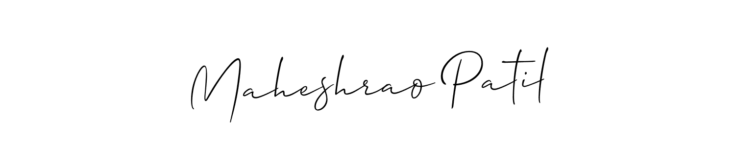 Also You can easily find your signature by using the search form. We will create Maheshrao Patil name handwritten signature images for you free of cost using Allison_Script sign style. Maheshrao Patil signature style 2 images and pictures png
