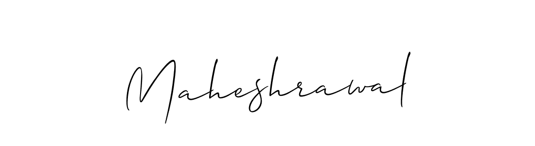 Use a signature maker to create a handwritten signature online. With this signature software, you can design (Allison_Script) your own signature for name Maheshrawal. Maheshrawal signature style 2 images and pictures png
