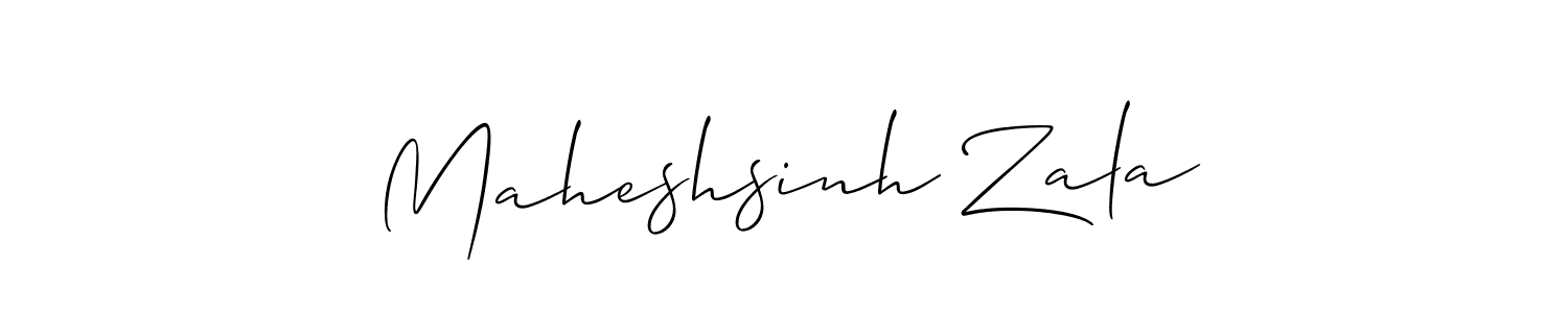 if you are searching for the best signature style for your name Maheshsinh Zala. so please give up your signature search. here we have designed multiple signature styles  using Allison_Script. Maheshsinh Zala signature style 2 images and pictures png