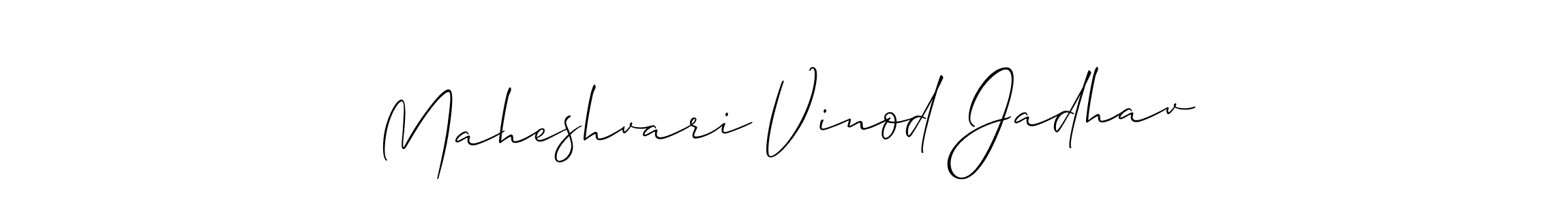 Create a beautiful signature design for name Maheshvari Vinod Jadhav. With this signature (Allison_Script) fonts, you can make a handwritten signature for free. Maheshvari Vinod Jadhav signature style 2 images and pictures png