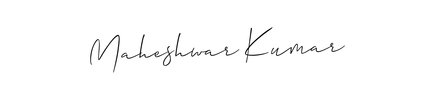 Create a beautiful signature design for name Maheshwar Kumar. With this signature (Allison_Script) fonts, you can make a handwritten signature for free. Maheshwar Kumar signature style 2 images and pictures png