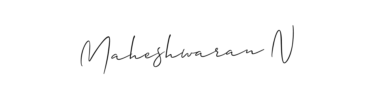 Design your own signature with our free online signature maker. With this signature software, you can create a handwritten (Allison_Script) signature for name Maheshwaran N. Maheshwaran N signature style 2 images and pictures png