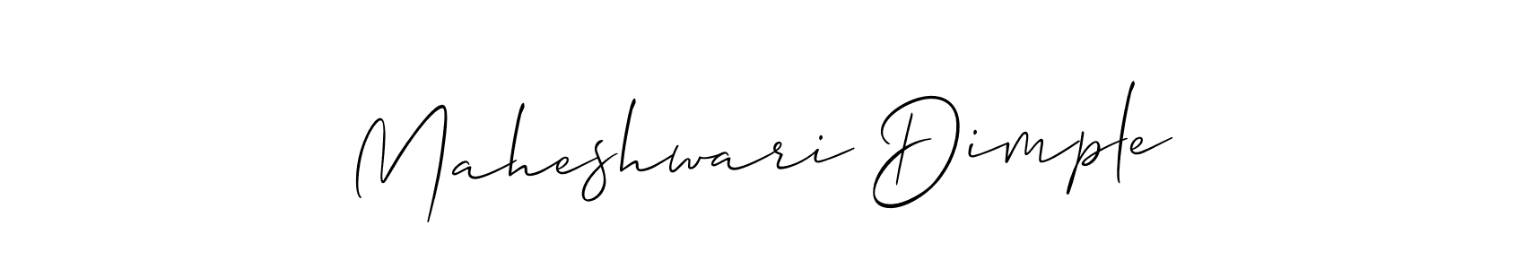 How to Draw Maheshwari Dimple signature style? Allison_Script is a latest design signature styles for name Maheshwari Dimple. Maheshwari Dimple signature style 2 images and pictures png