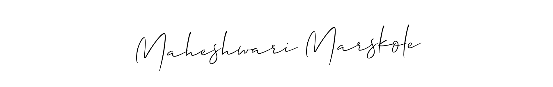 Similarly Allison_Script is the best handwritten signature design. Signature creator online .You can use it as an online autograph creator for name Maheshwari Marskole. Maheshwari Marskole signature style 2 images and pictures png
