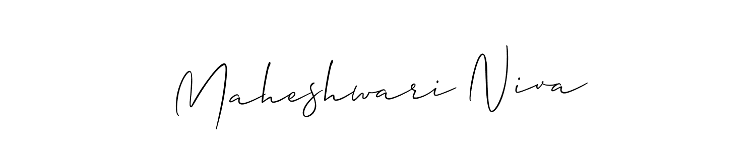 Best and Professional Signature Style for Maheshwari Niva. Allison_Script Best Signature Style Collection. Maheshwari Niva signature style 2 images and pictures png