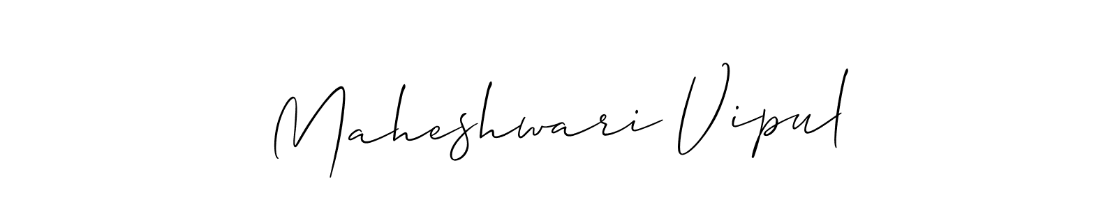 Design your own signature with our free online signature maker. With this signature software, you can create a handwritten (Allison_Script) signature for name Maheshwari Vipul. Maheshwari Vipul signature style 2 images and pictures png