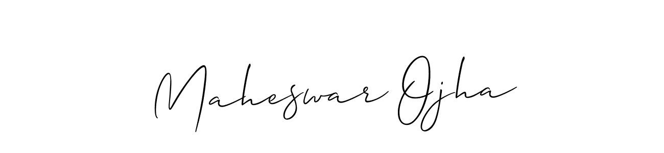 You should practise on your own different ways (Allison_Script) to write your name (Maheswar Ojha) in signature. don't let someone else do it for you. Maheswar Ojha signature style 2 images and pictures png