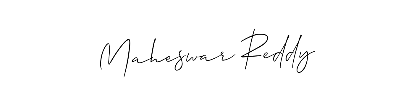 Design your own signature with our free online signature maker. With this signature software, you can create a handwritten (Allison_Script) signature for name Maheswar Reddy. Maheswar Reddy signature style 2 images and pictures png