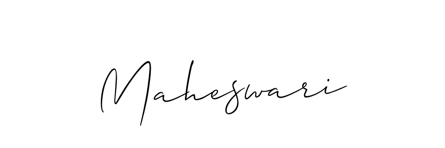 Design your own signature with our free online signature maker. With this signature software, you can create a handwritten (Allison_Script) signature for name Maheswari. Maheswari signature style 2 images and pictures png