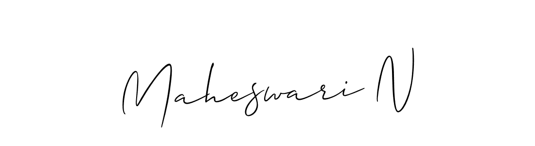 You should practise on your own different ways (Allison_Script) to write your name (Maheswari N) in signature. don't let someone else do it for you. Maheswari N signature style 2 images and pictures png