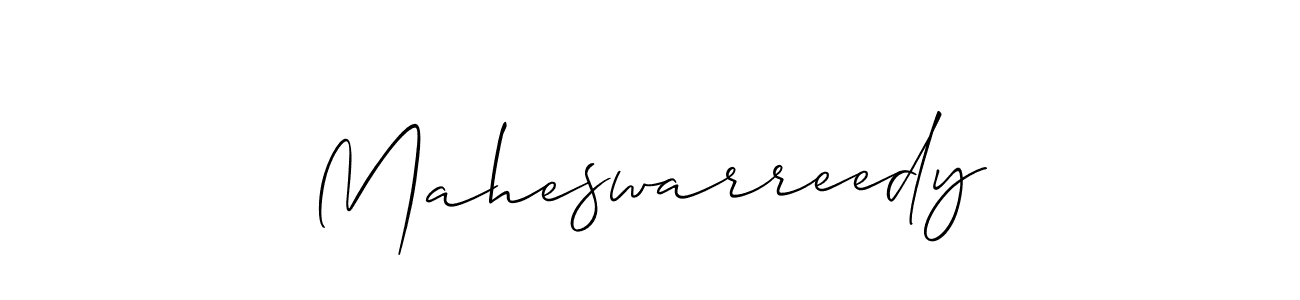 Design your own signature with our free online signature maker. With this signature software, you can create a handwritten (Allison_Script) signature for name Maheswarreedy. Maheswarreedy signature style 2 images and pictures png