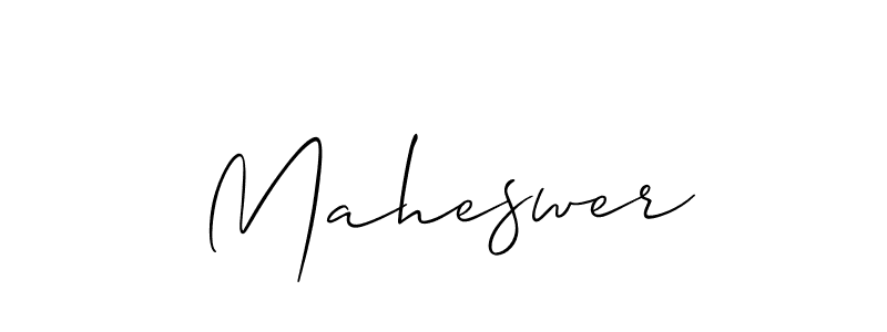 Make a beautiful signature design for name Maheswer. Use this online signature maker to create a handwritten signature for free. Maheswer signature style 2 images and pictures png
