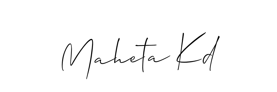 Once you've used our free online signature maker to create your best signature Allison_Script style, it's time to enjoy all of the benefits that Maheta Kd name signing documents. Maheta Kd signature style 2 images and pictures png