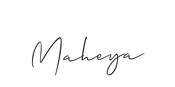 Create a beautiful signature design for name Maheya. With this signature (Allison_Script) fonts, you can make a handwritten signature for free. Maheya signature style 2 images and pictures png