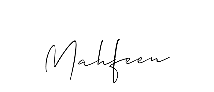 if you are searching for the best signature style for your name Mahfeen. so please give up your signature search. here we have designed multiple signature styles  using Allison_Script. Mahfeen signature style 2 images and pictures png