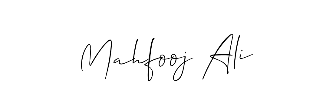 Make a beautiful signature design for name Mahfooj Ali. With this signature (Allison_Script) style, you can create a handwritten signature for free. Mahfooj Ali signature style 2 images and pictures png