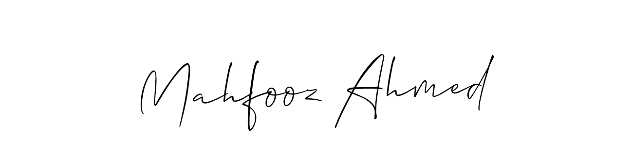 Allison_Script is a professional signature style that is perfect for those who want to add a touch of class to their signature. It is also a great choice for those who want to make their signature more unique. Get Mahfooz Ahmed name to fancy signature for free. Mahfooz Ahmed signature style 2 images and pictures png