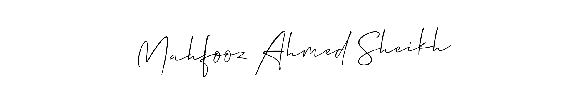 Make a beautiful signature design for name Mahfooz Ahmed Sheikh. Use this online signature maker to create a handwritten signature for free. Mahfooz Ahmed Sheikh signature style 2 images and pictures png