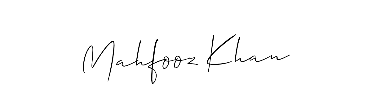 Make a short Mahfooz Khan signature style. Manage your documents anywhere anytime using Allison_Script. Create and add eSignatures, submit forms, share and send files easily. Mahfooz Khan signature style 2 images and pictures png