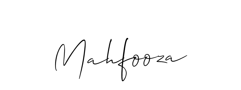 Design your own signature with our free online signature maker. With this signature software, you can create a handwritten (Allison_Script) signature for name Mahfooza. Mahfooza signature style 2 images and pictures png