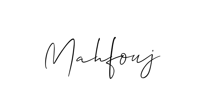 Make a beautiful signature design for name Mahfouj. With this signature (Allison_Script) style, you can create a handwritten signature for free. Mahfouj signature style 2 images and pictures png