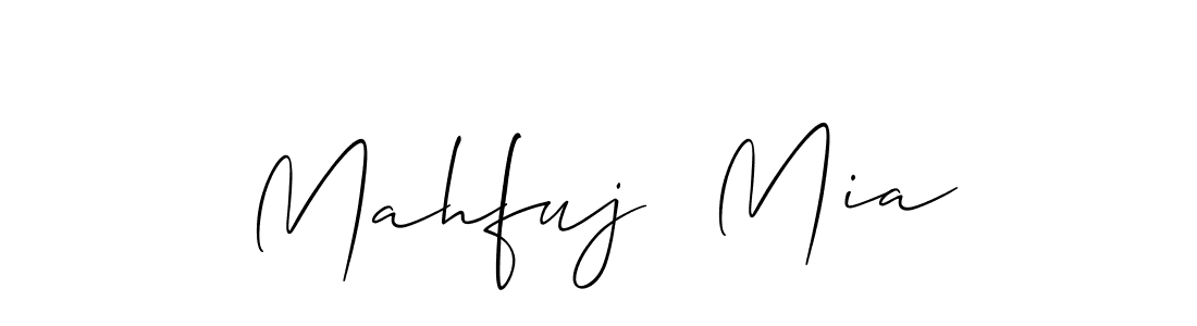 if you are searching for the best signature style for your name Mahfuj  Mia. so please give up your signature search. here we have designed multiple signature styles  using Allison_Script. Mahfuj  Mia signature style 2 images and pictures png