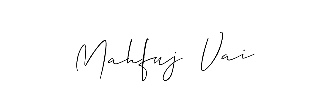 Make a beautiful signature design for name Mahfuj  Vai. With this signature (Allison_Script) style, you can create a handwritten signature for free. Mahfuj  Vai signature style 2 images and pictures png