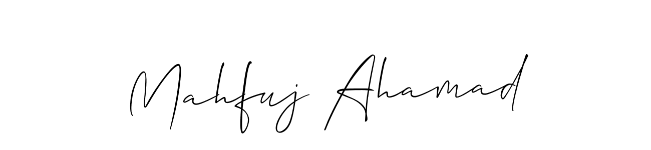 Use a signature maker to create a handwritten signature online. With this signature software, you can design (Allison_Script) your own signature for name Mahfuj Ahamad. Mahfuj Ahamad signature style 2 images and pictures png