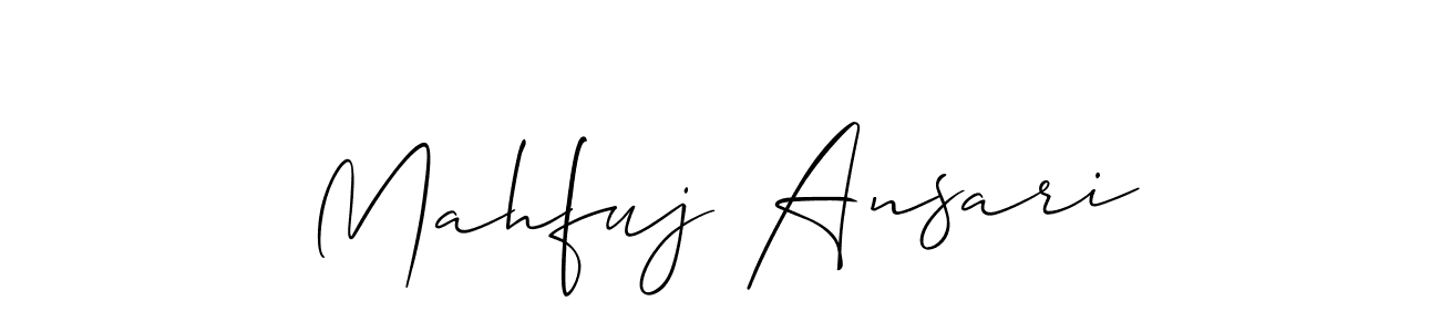 Also You can easily find your signature by using the search form. We will create Mahfuj Ansari name handwritten signature images for you free of cost using Allison_Script sign style. Mahfuj Ansari signature style 2 images and pictures png
