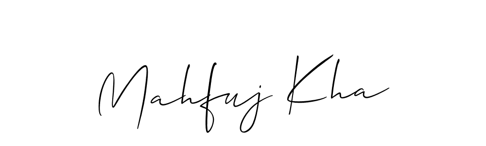 How to Draw Mahfuj Kha signature style? Allison_Script is a latest design signature styles for name Mahfuj Kha. Mahfuj Kha signature style 2 images and pictures png