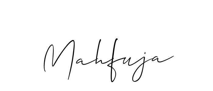 Allison_Script is a professional signature style that is perfect for those who want to add a touch of class to their signature. It is also a great choice for those who want to make their signature more unique. Get Mahfuja name to fancy signature for free. Mahfuja signature style 2 images and pictures png